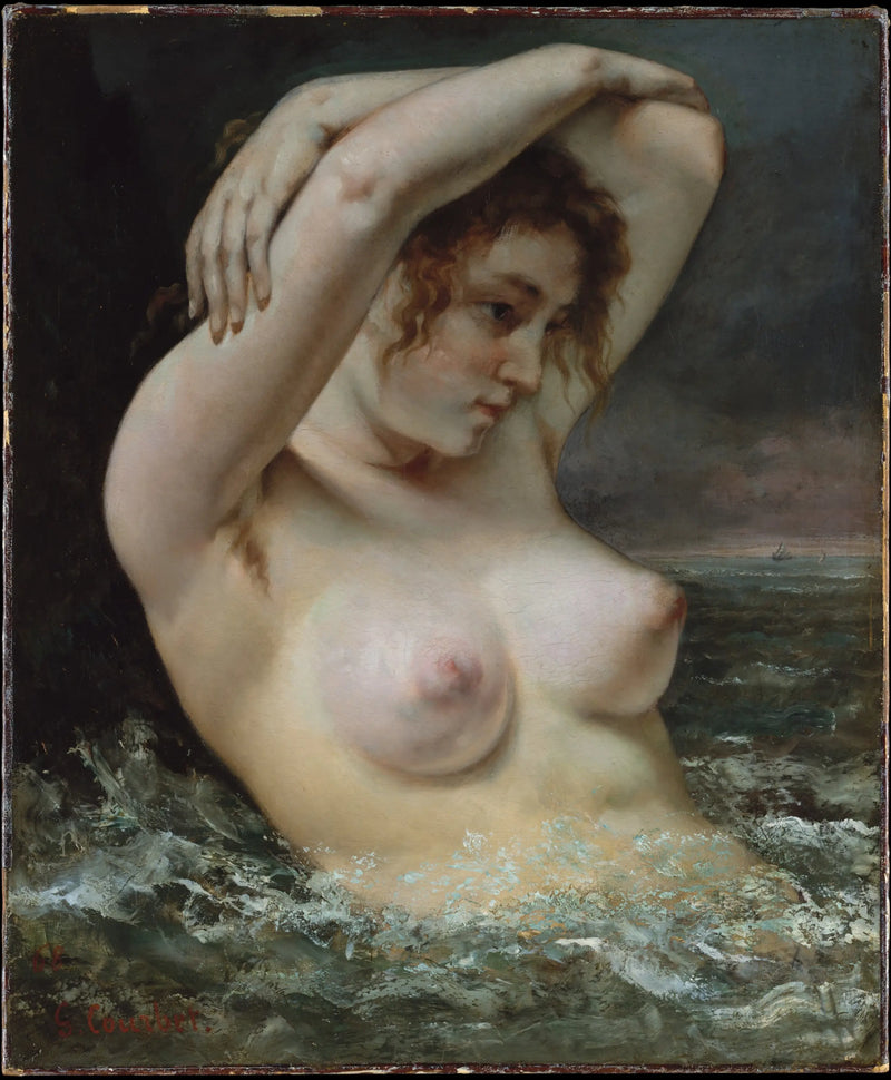 La mujer en las olas - Gustave Courbet