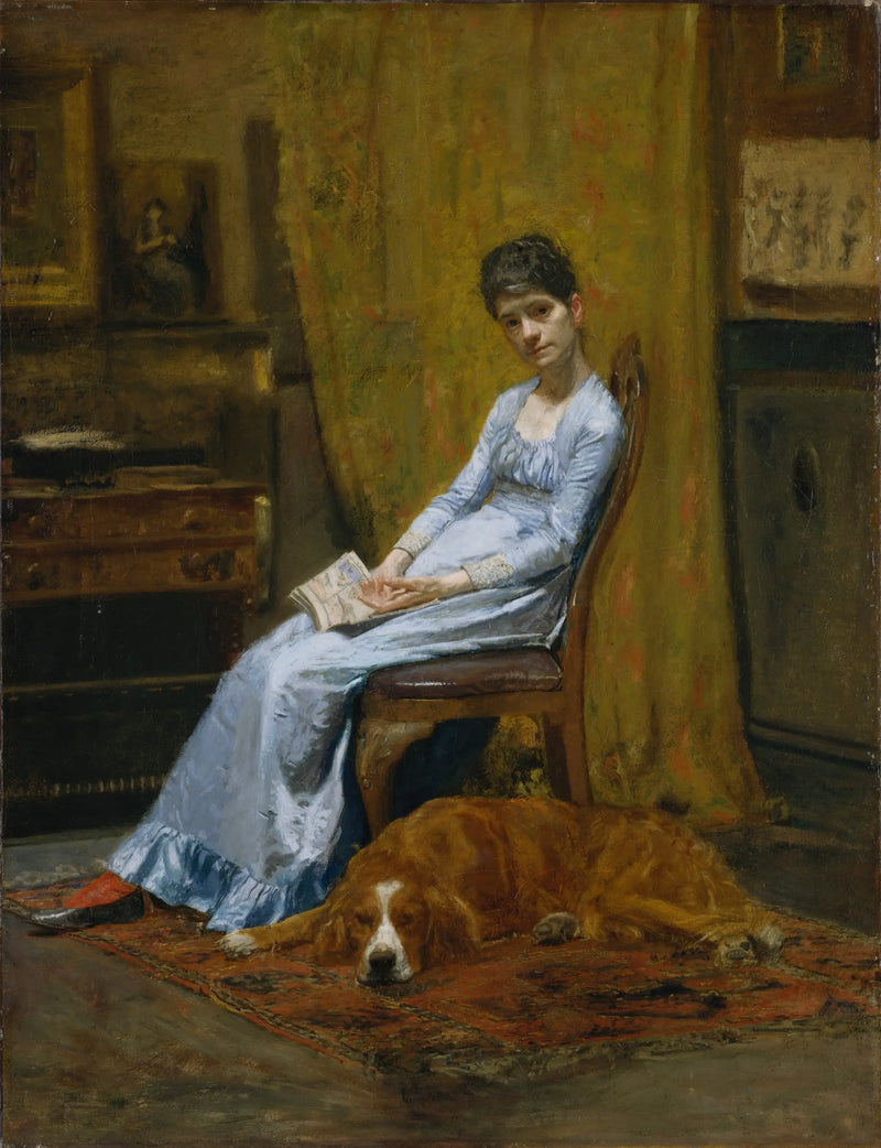 La mujer del artista y su setter - Thomas Eakins