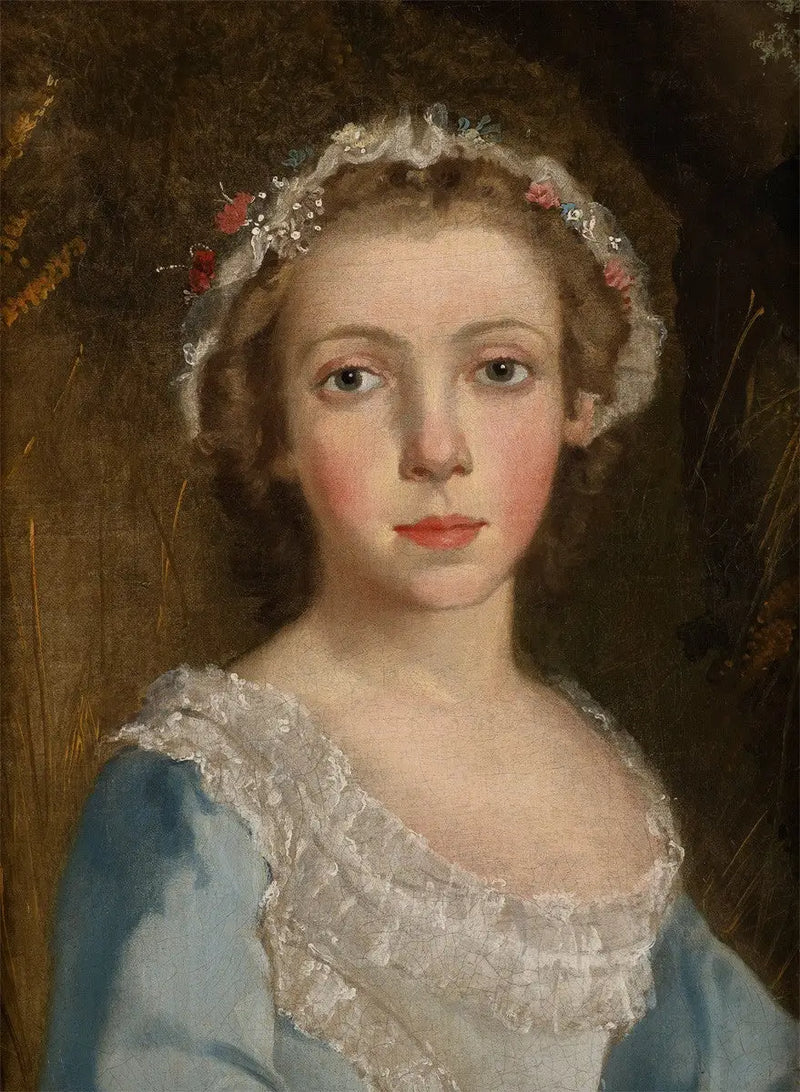Retrato de una niña (fragmento de « Retrato de un niño y una niña ») - Thomas Gainsborough