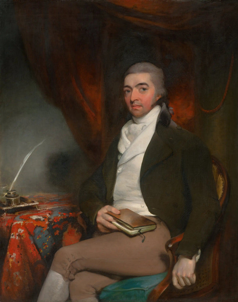 Retrato de un hombre sentado con un libro - Thomas Lawrence