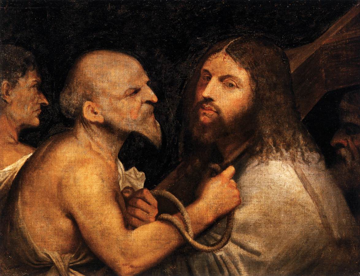 Le port de croix - Titian