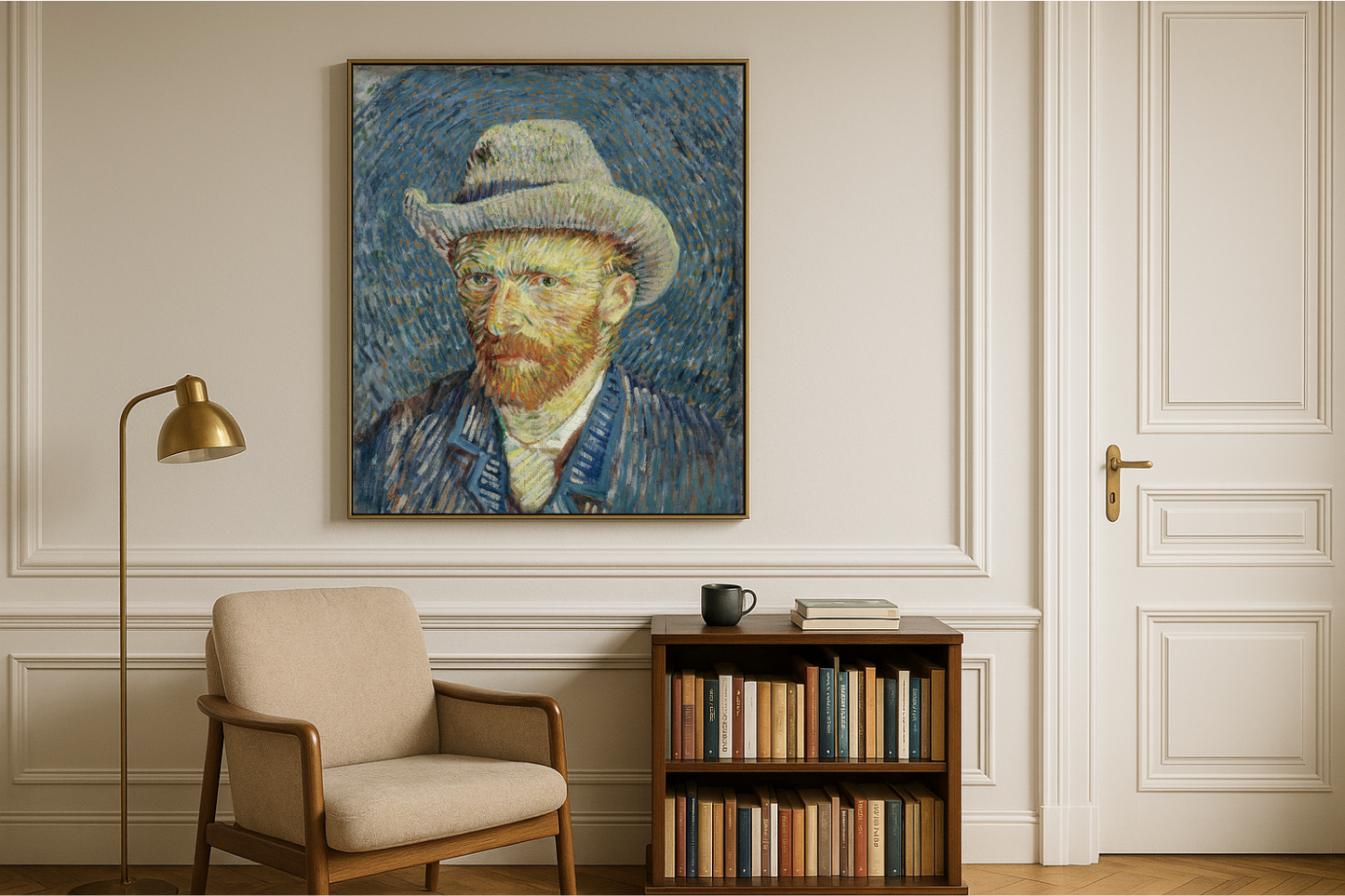 🎩 Autorretrato con sombrero de fieltro gris – Vincent van Gogh (1887–1888)