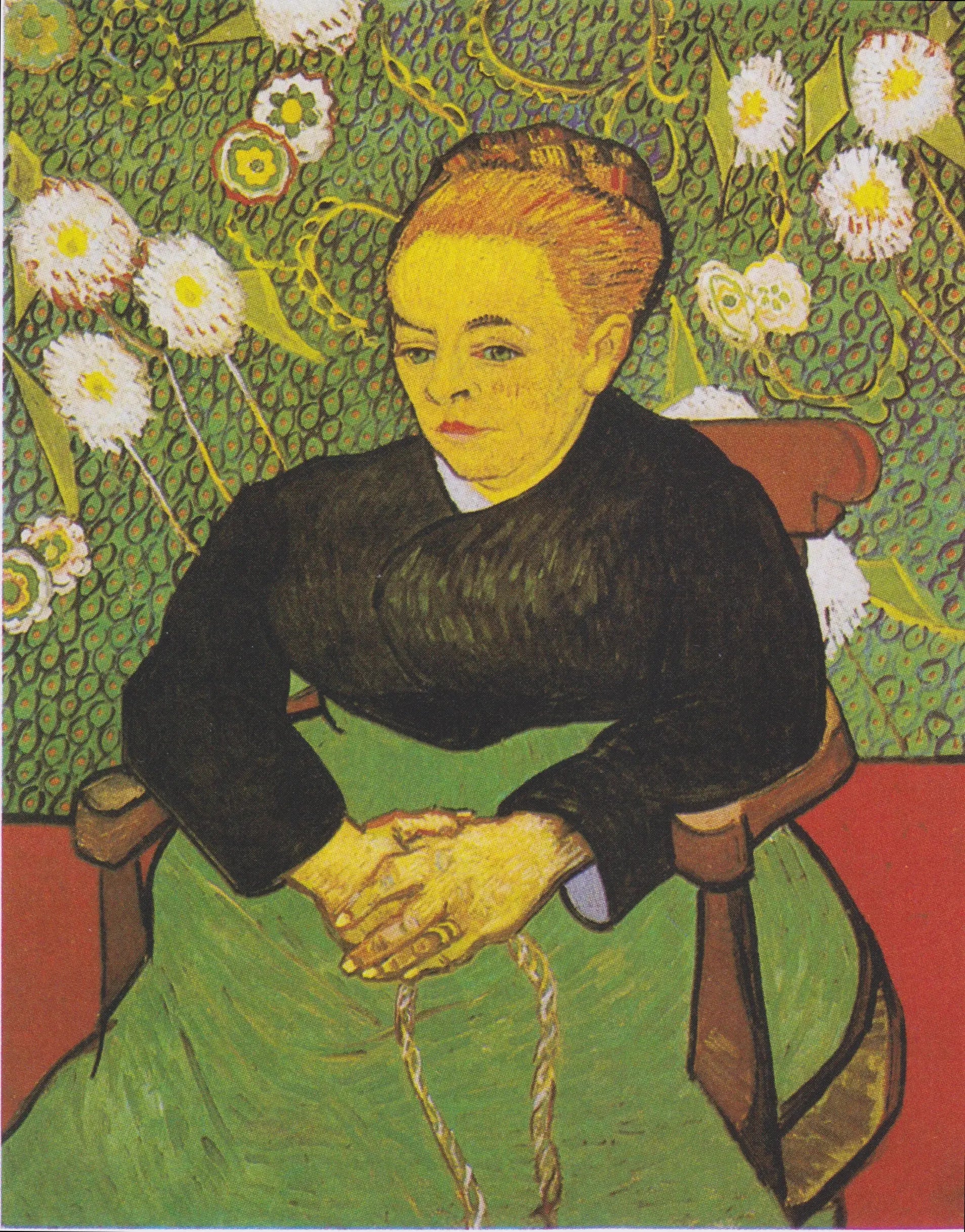 Reproduction du tableau « Berceuse : Madame Augustine Roulin berçant un berceau (La Berceuse) - Vincent van Gogh » par Alpha Reproduction en peinture à l’huile