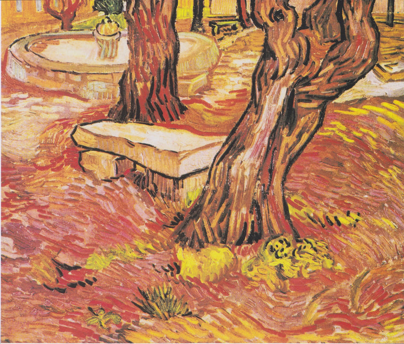 El banco de piedra en el jardín del hospital Saint-Paul - Vincent van Gogh