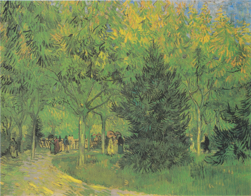 Un paseo del jardín público de Arles - Vincent van Gogh
