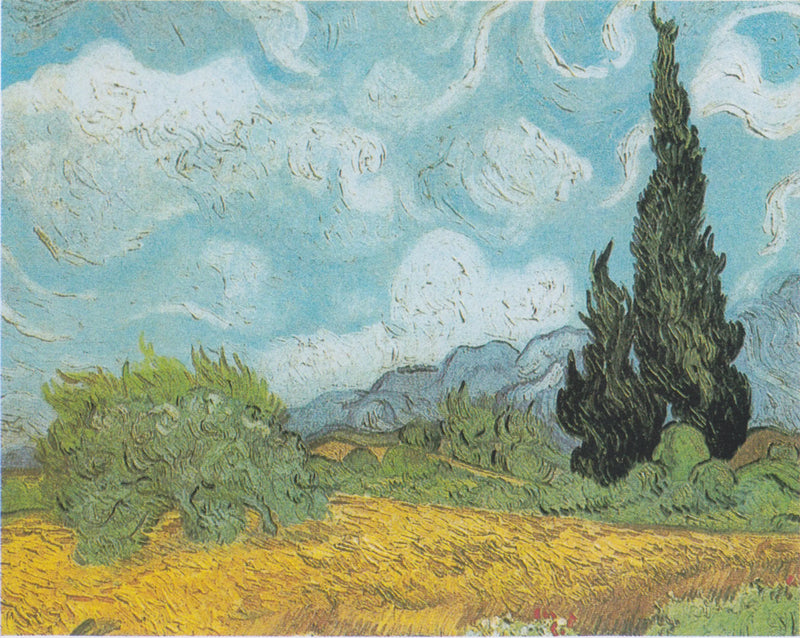Campo de trigo con ciprés - Vincent van Gogh