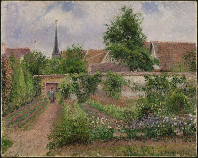 Reproduction du tableau « Potager, matin nuageux, Eragny - Camille Pissarro » par Alpha Reproduction en peinture à l’huile