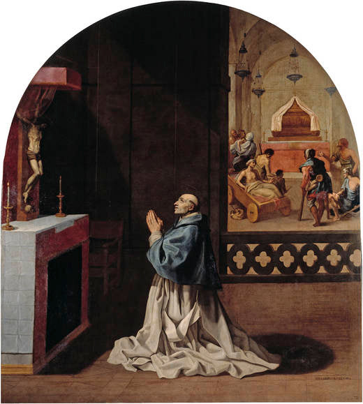 Le père Bernard prie dans la chartreuse des Portes - Vincenzo Carducci