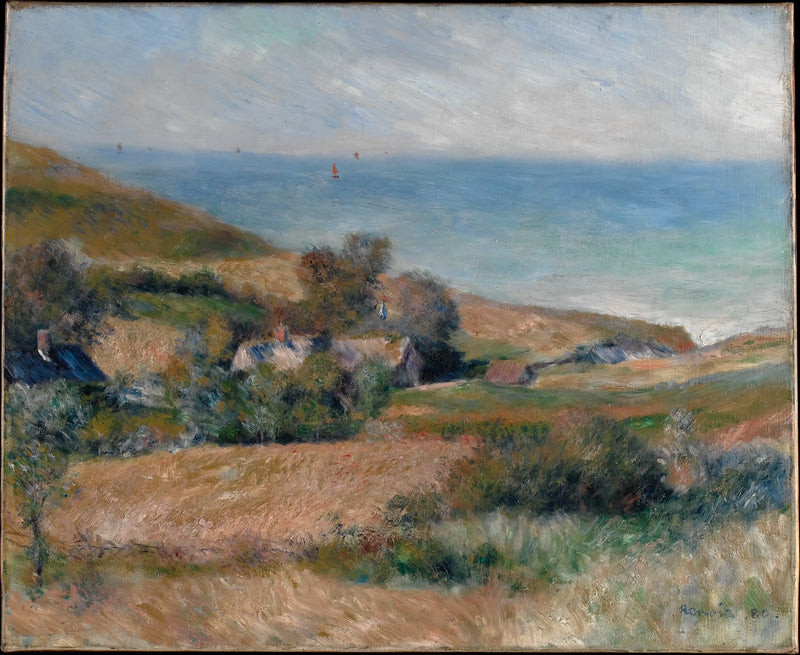 Vista de la costa cerca de Wargemont en Normandía - Pierre-Auguste Renoir