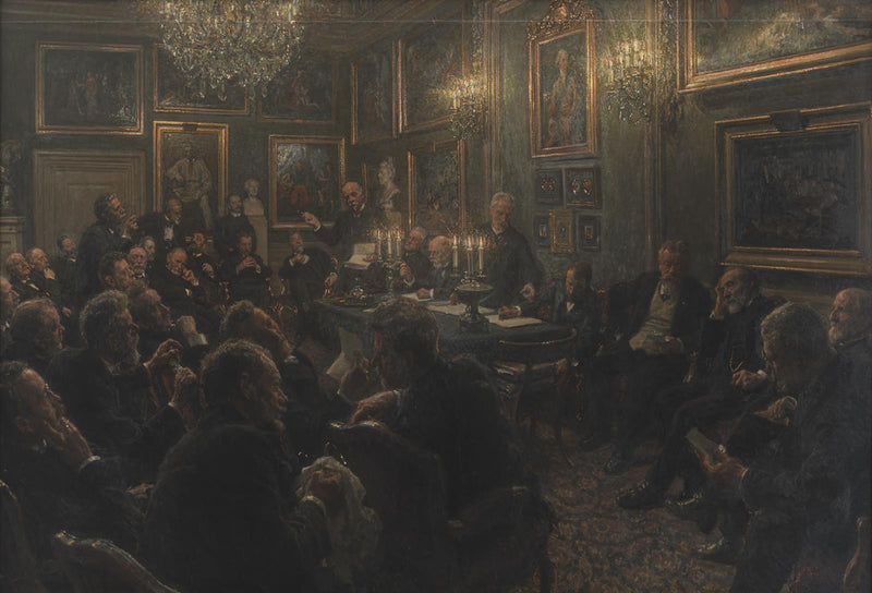 En akademir��dsforsamling de Charlottenborg en 1904 - Viggo Johansen