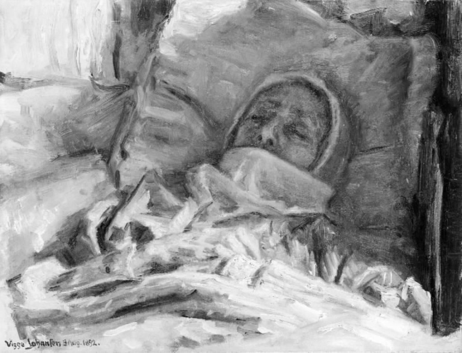 Kunstnerens døde moder - Viggo Johansen