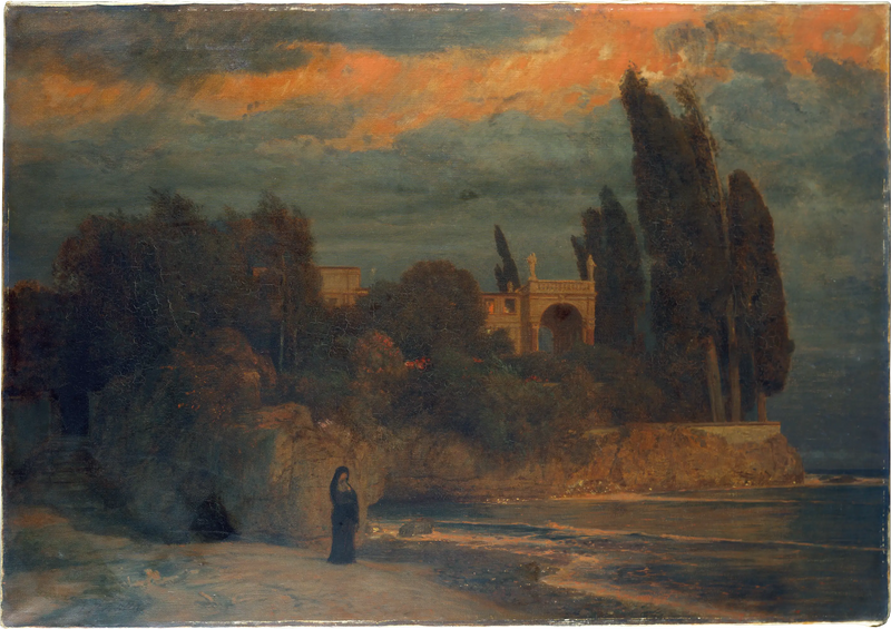 Villa junto al mar III - Arnold Böcklin