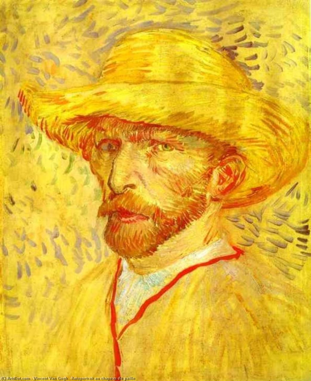 Autorretrato con sombrero de paja – Vincent van Gogh (1887)