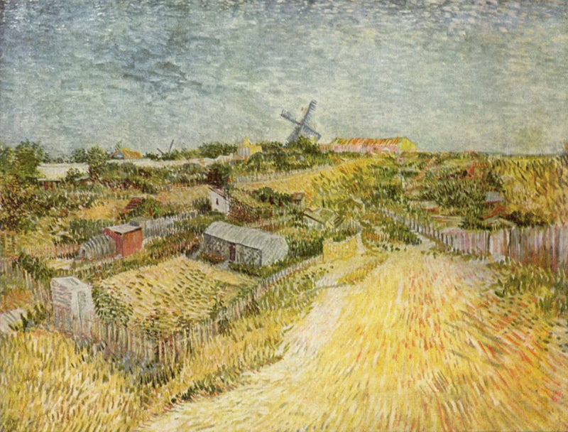 Los jardines de hortalizas de Montmartre - Vincent van Gogh