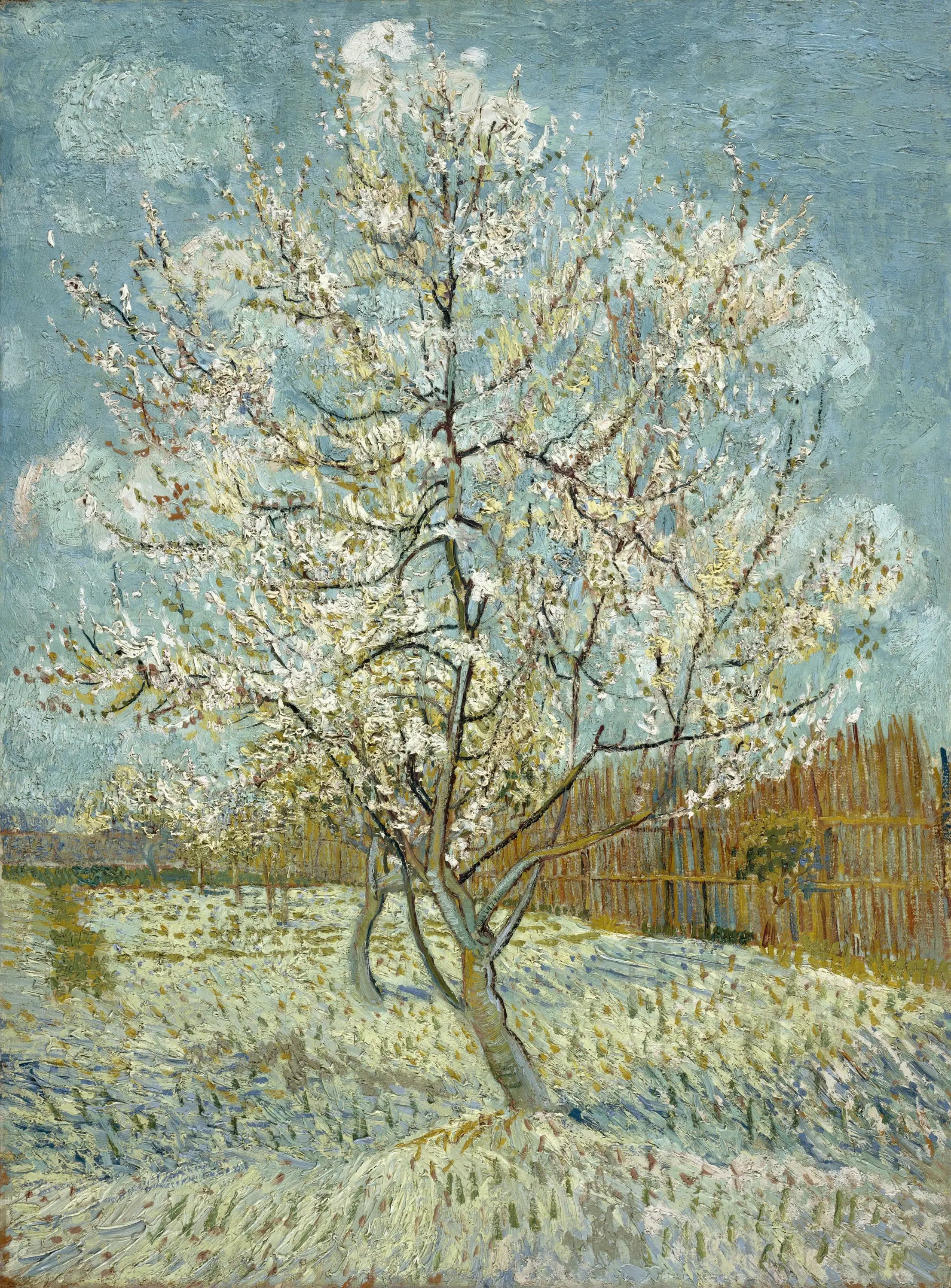 Reproduction du tableau « Le pêcher rose - Vincent van Gogh » par Alpha Reproduction en peinture à l’huile