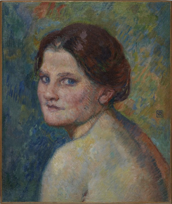 Rostro de mujer al aire libre - Théophile van Rysselberghe