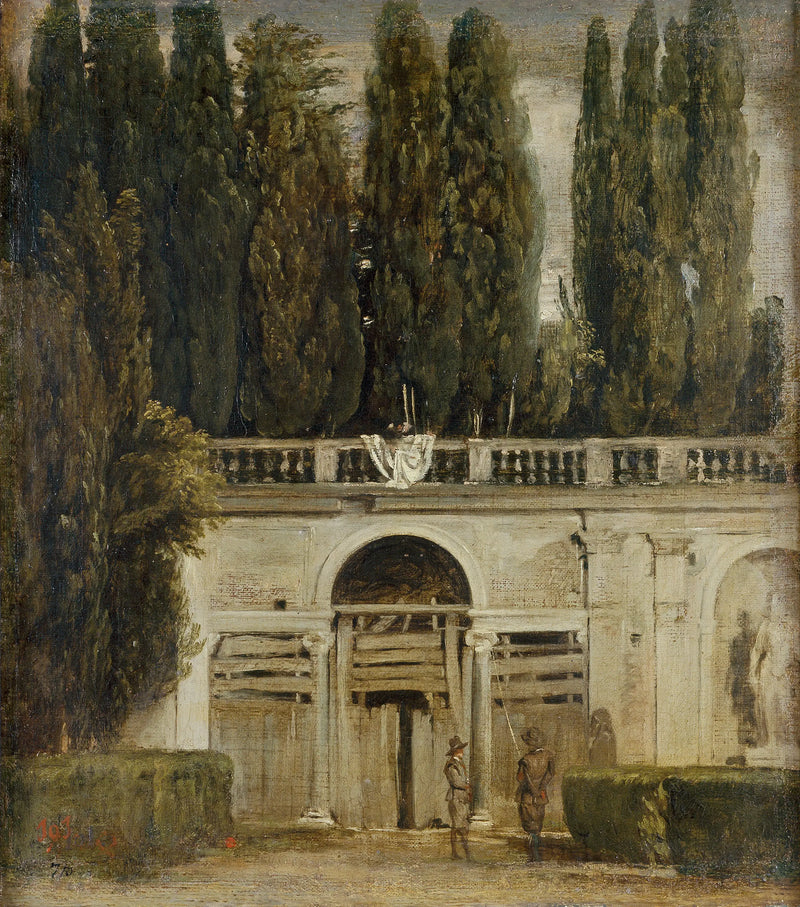 Vista del jardín de la Villa Médici en Roma - Diego Velázquez
