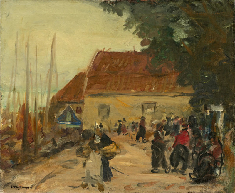 Escena callejera de Volendam - Robert Henri