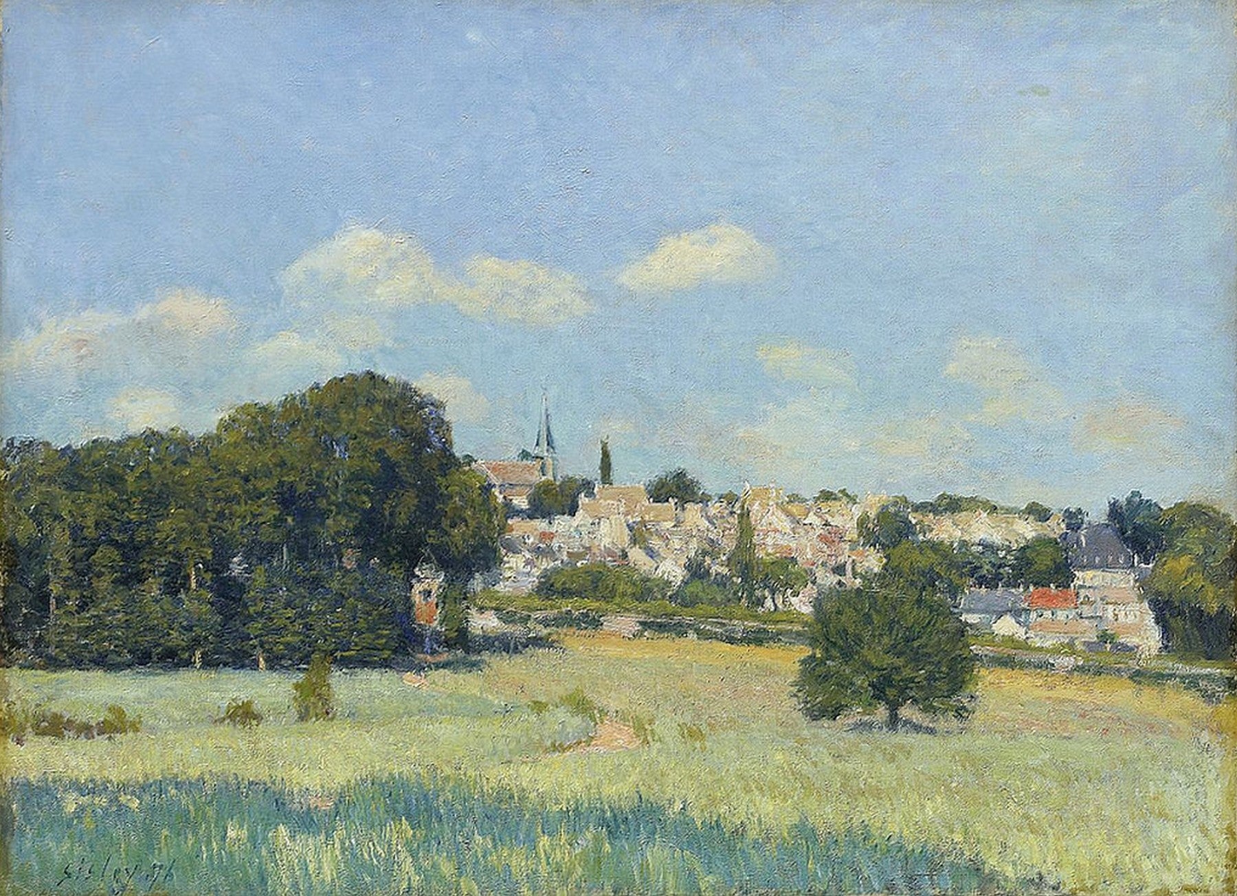 Reproduction du tableau « Vue de Marly-le-Roi sous le soleil - Alfred Sisley » par Alpha Reproduction en peinture à l’huile