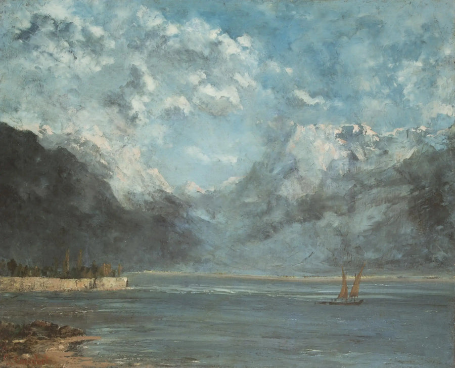 Vista del lago Lemán - Gustave Courbet