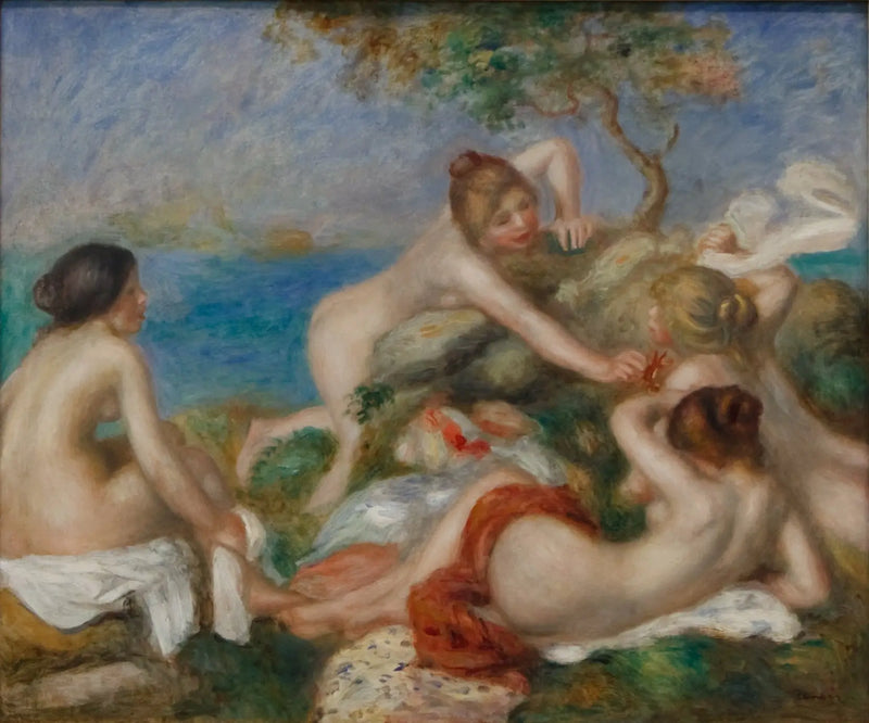 Nadadores con cangrejo - Pierre-Auguste Renoir