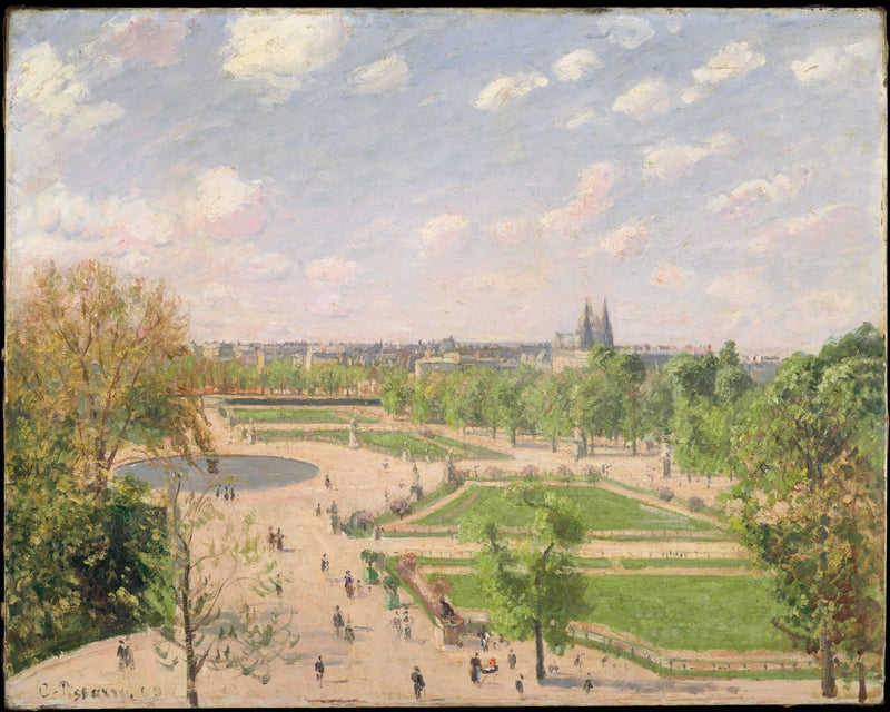 El Jardín de las Tullerías en una mañana de primavera - Camille Pissarro