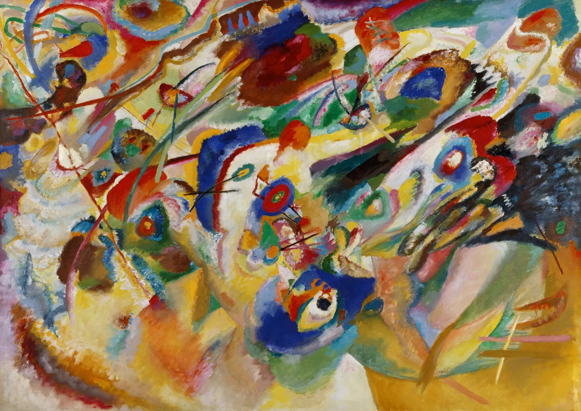 Reproduction du tableau « Composition VII (étude 2) - Vassily Kandinsky » par Alpha Reproduction en peinture à l’huile