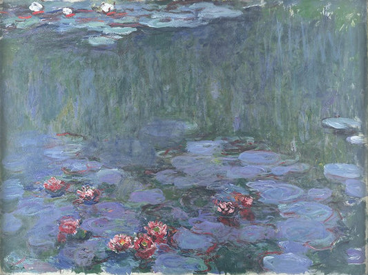 💠 Nenúfares con reflejos profundos – Claude Monet (alrededor de 1914–1917)