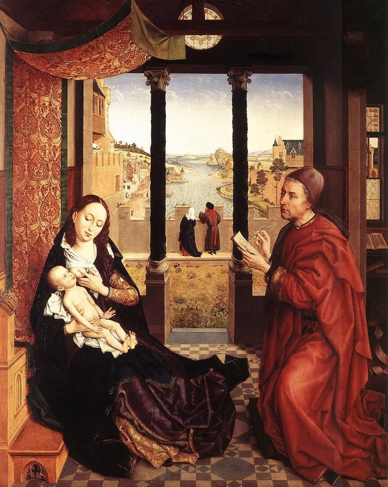San Lucas dibujando el retrato de la Virgen María - Rogier van der Weyden
