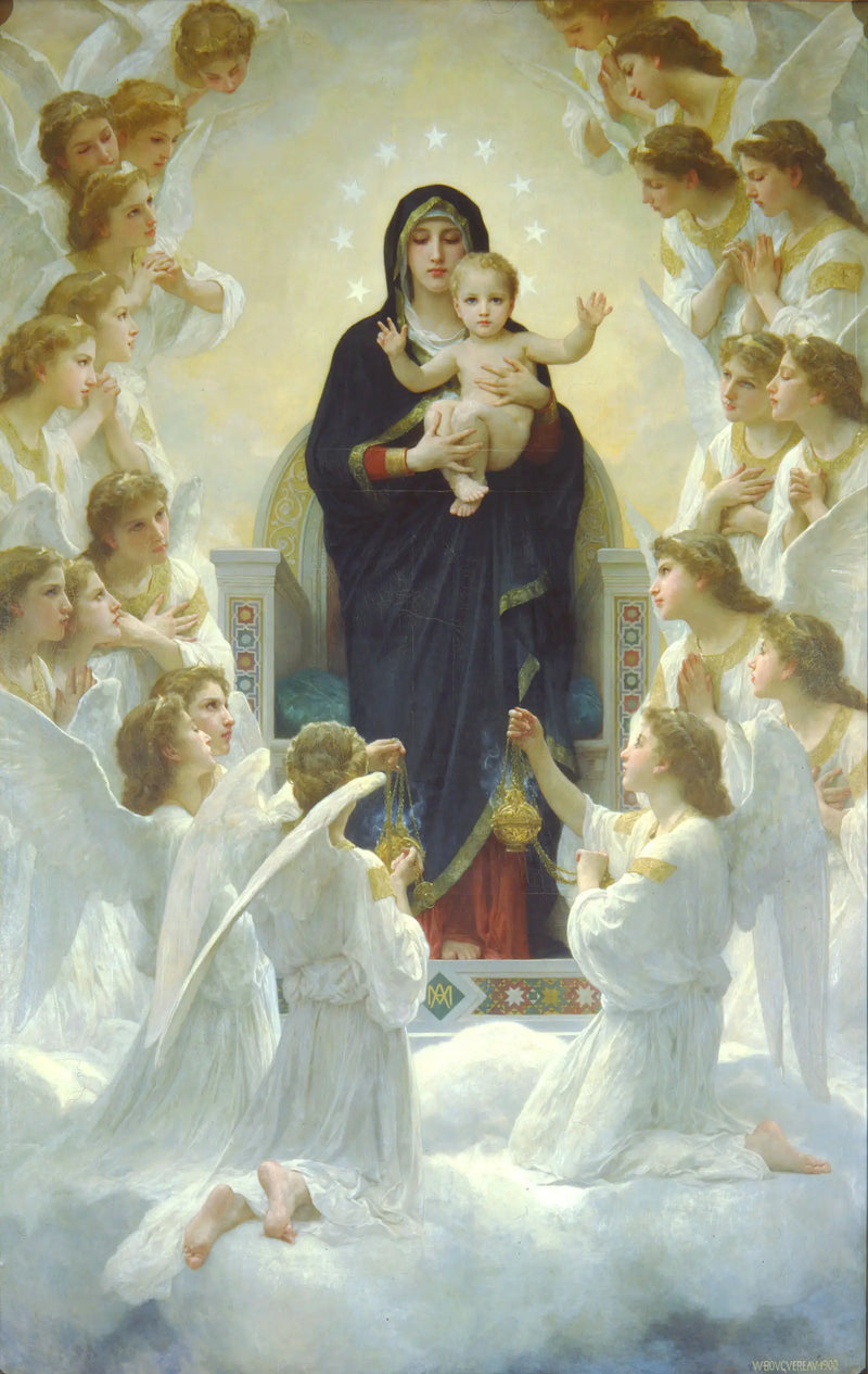 La Virgen con ángeles - Bouguereau