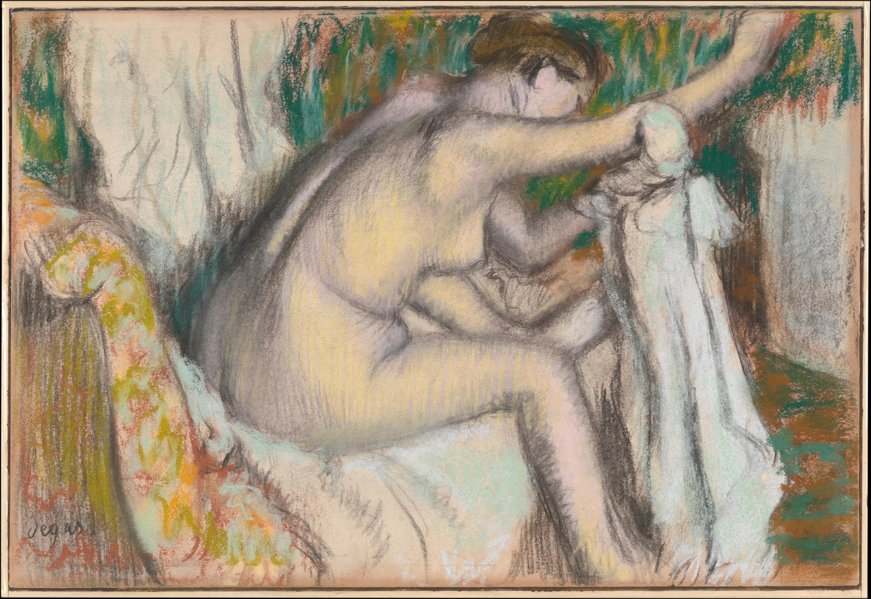 Reproduction du tableau « Femme séchant son bras - Edgar Degas » par Alpha Reproduction en peinture à l’huile