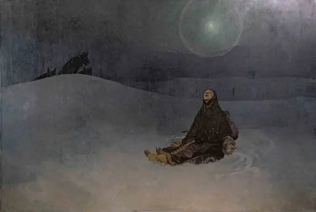 Mujer en el desierto - Alphonse Mucha