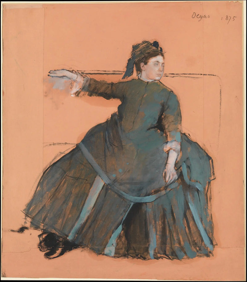 Mujer en un sofá - Edgar Degas
