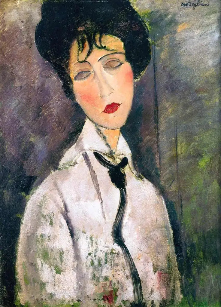 Mujer con una corbata negra - Amedeo Modigliani