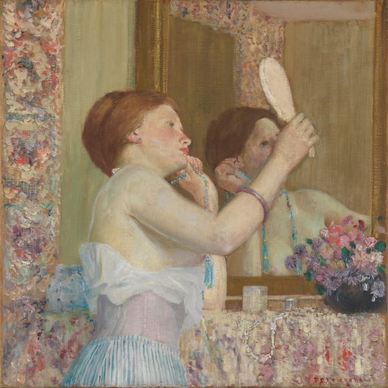 Mujer que se mira - Frederick Carl Frieseke