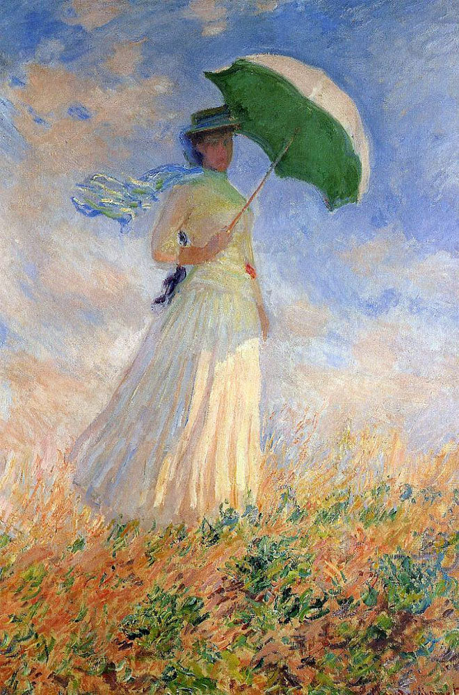 Mujer con sombrilla mirando hacia la derecha – Claude Monet, 1886