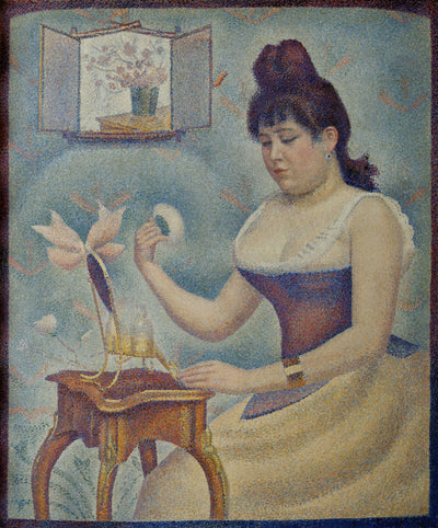 Reproduction du tableau « Jeune femme se poudrant - Georges Seurat » par Alpha Reproduction en peinture à l’huile