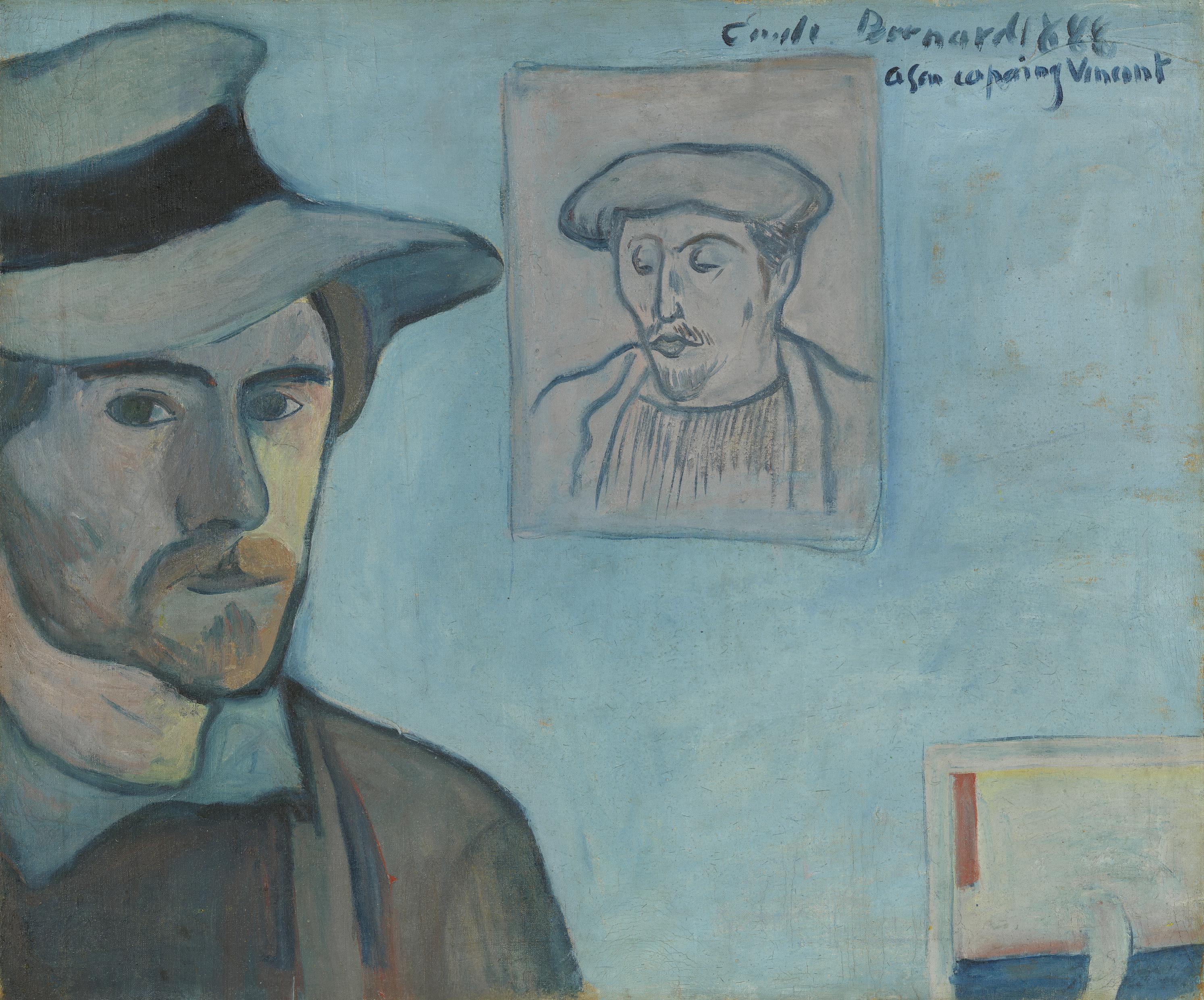Autoportrait avec le portrait de Gauguin - Émile Bernard - Alpha Reproduction