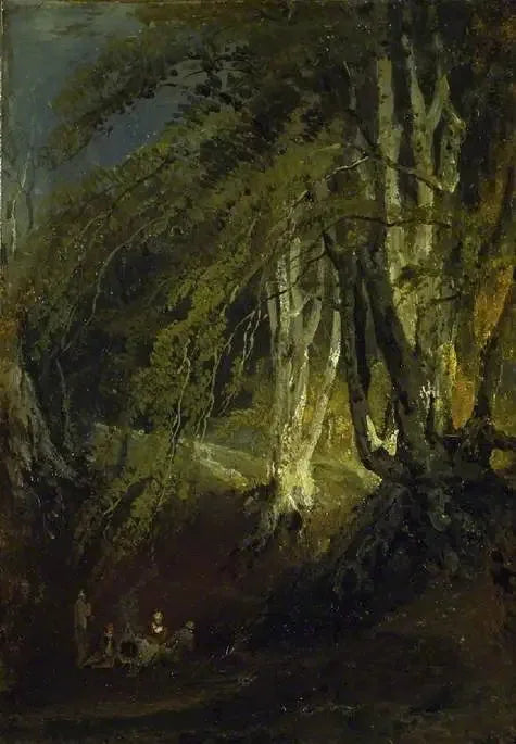 Un Haya con Gitanos alrededor de una Fogata - J. M. W. Turner
