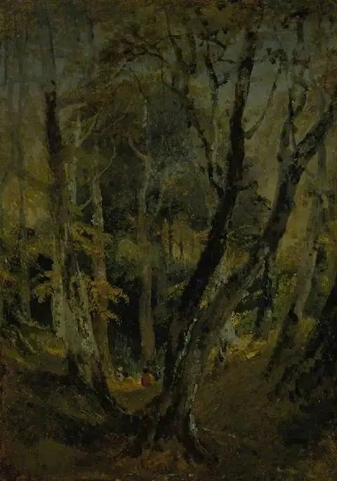 Un Madera de Haya con Gitanos Sentados a la Distancia - J. M. W. Turner