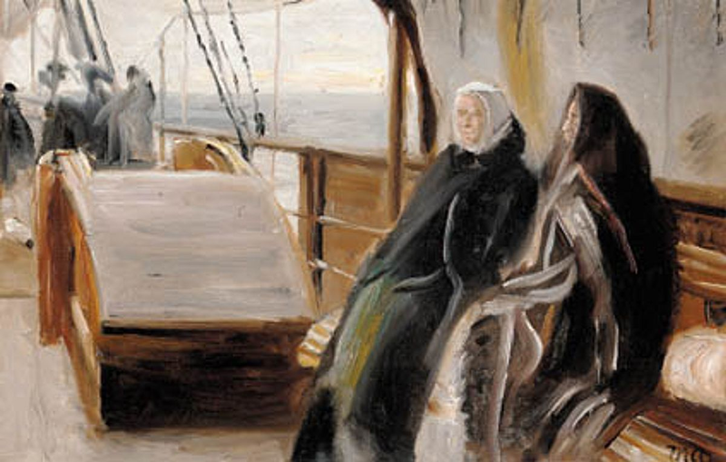 A bordo de un velero. -Michael Peter Ancher