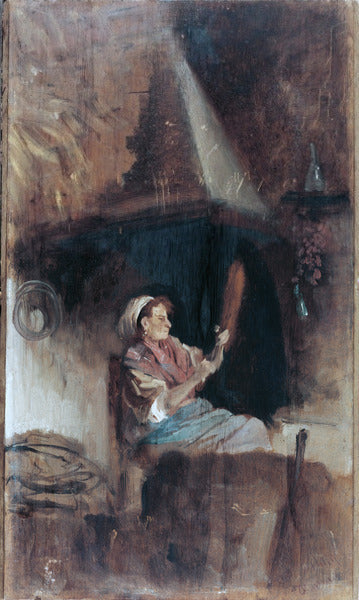 Al lado de la chimenea - Giuseppe De Nittis