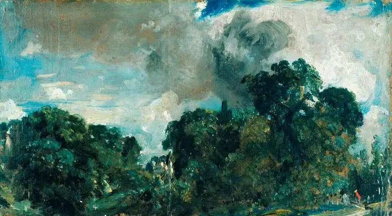 En la orilla de un bosque - John Constable