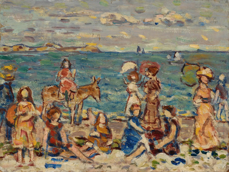 En la playa - Maurice Prendergast