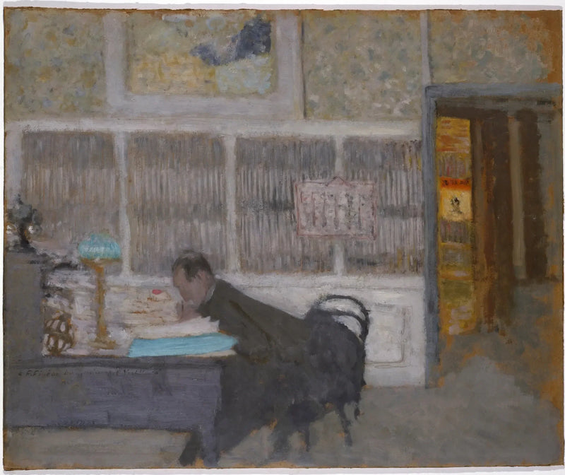 En la revista blanca (Retrato de Félix Fénéon). - Édouard Vuillard