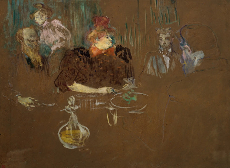 En la mesa de Monsieur y Madame Natanson - Henri de Toulouse-Lautrec