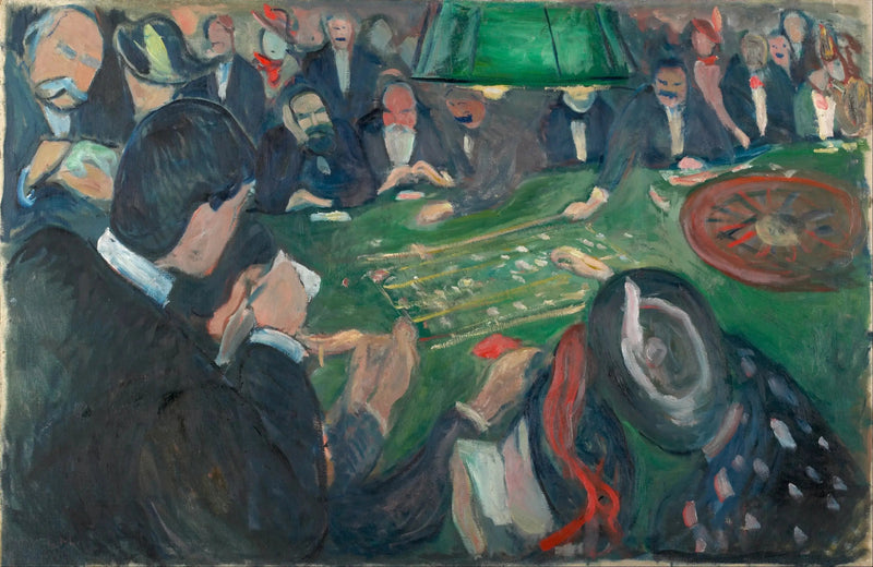 En la mesa de ruleta en Monte Carlo - Edvard Munch