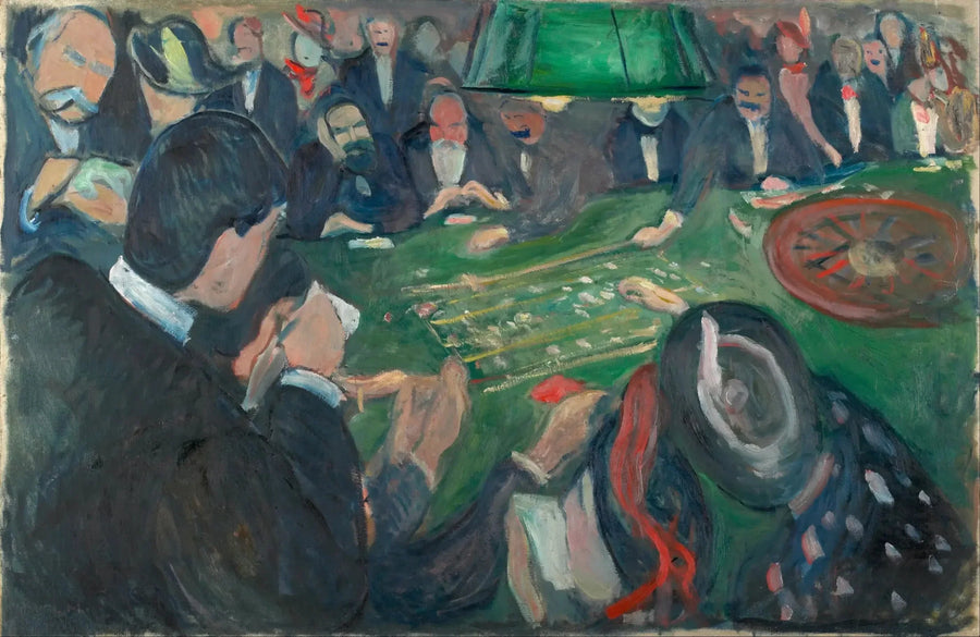 En la mesa de ruleta en Monte Carlo - Edvard Munch