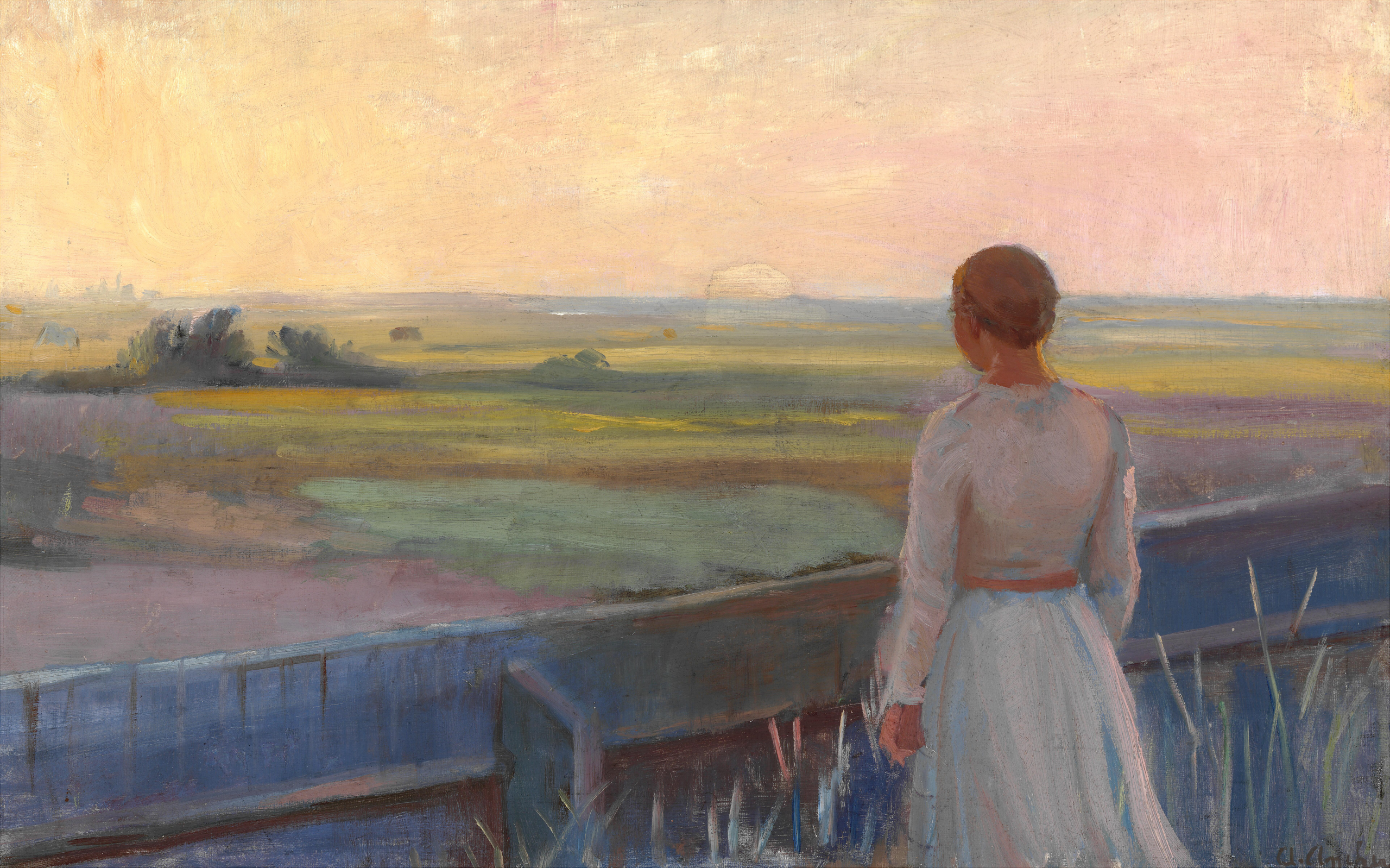 À la tombée du soir - Anna Ancher image 1 reproduction artisanale de tableau