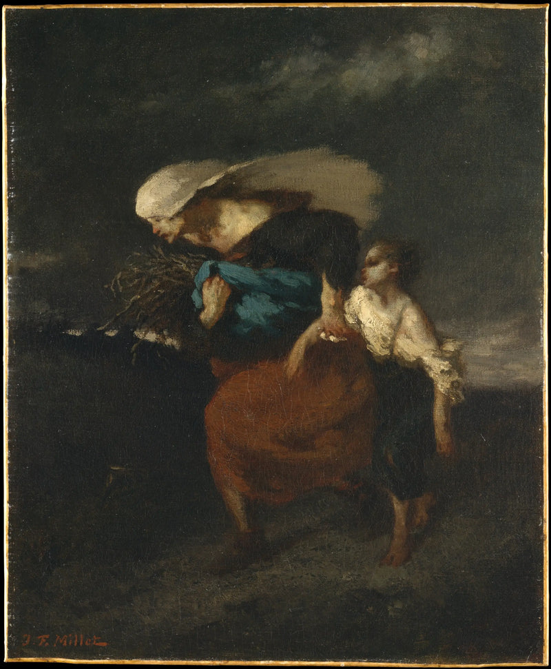 Protegido de la tormenta - Jean-François Millet